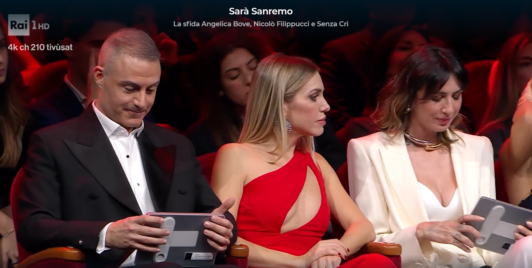 La giuria di Sanremo Giovani 2025 utilizza DeltaVote - La sfida Angelica Bove, Nicolò Filippucci e Senza Cri